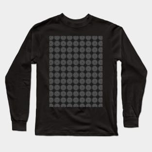 grey seamless pattern Long Sleeve T-Shirt